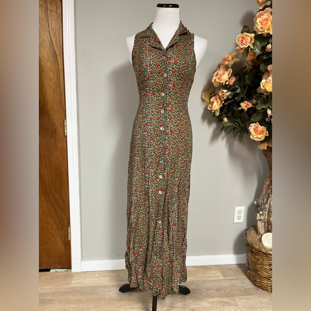 Teddi printed Halter Maxi Dress